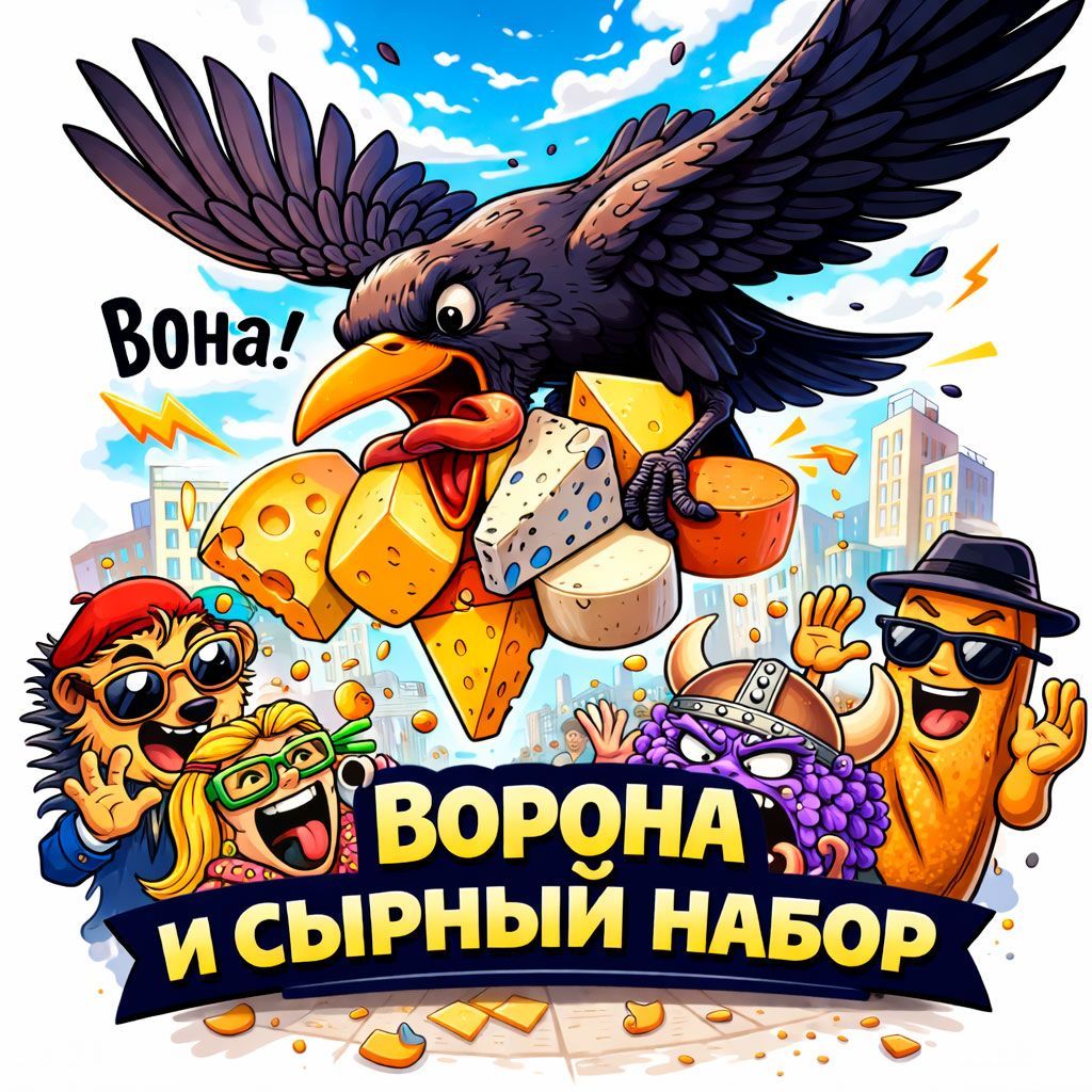 Ворона и сырный набор